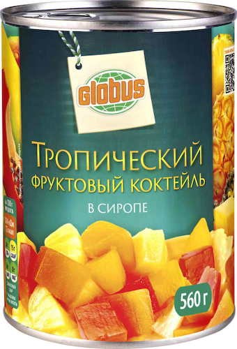 Фруктовый коктейль тропический Глобус в сиропе #1