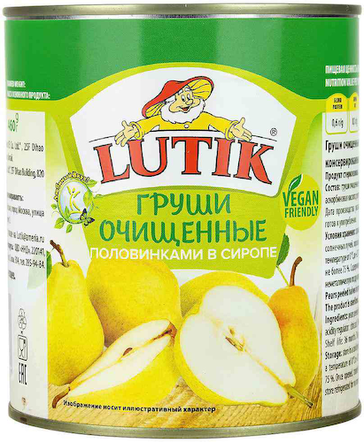 Груши очищенные Lutik в сиропе #1