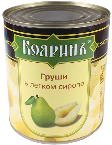 Груши в сиропе Бояринъ половинки #1