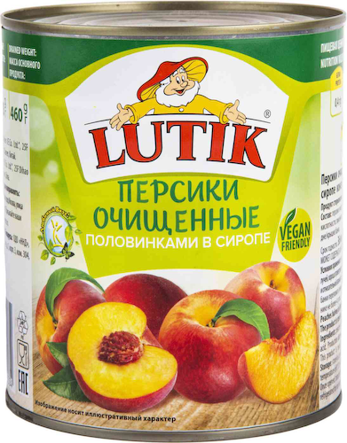 Персики Lutik половинками в сиропе #1
