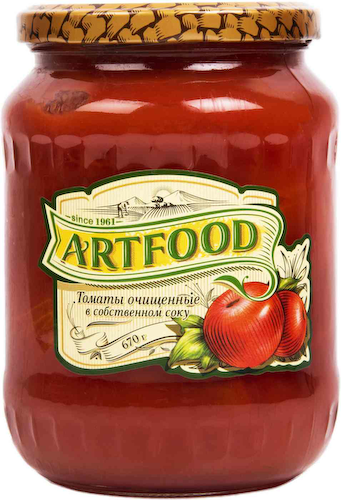 Томаты очищенные Artfood в собственном соку #1