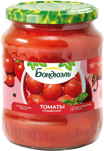 Томаты очищенные Бондюэль в томатной мякоти #1