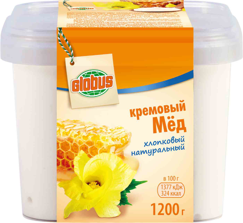 Мёд кремовый Глобус хлопковый натуральный #1