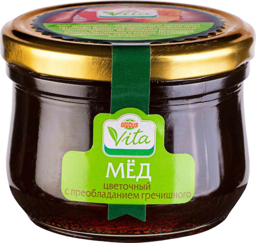 Мёд цветочный с преобладанием гречишного Глобус Вита #1