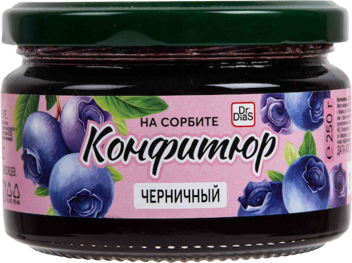 Конфитюр Dr. DiaS черничный на сорбите #1