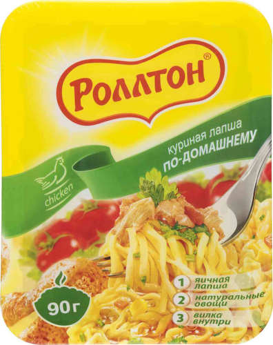 Лапша по-домашнему Роллтон Куриная в лотке #1