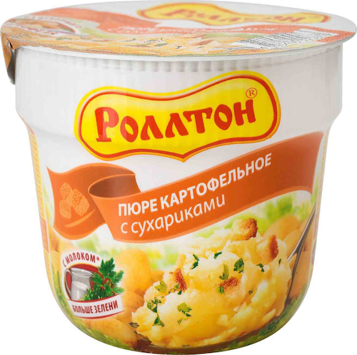 Пюре картофельное Роллтон с сухариками #1