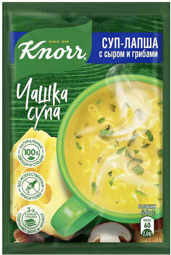 Суп-лапша быстрорастворимая Кнорр Чашка Супа с сыром и грибами #1