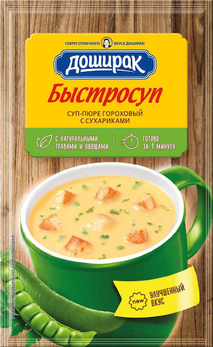 Суп-пюре Доширак Гороховый с сухариками #1