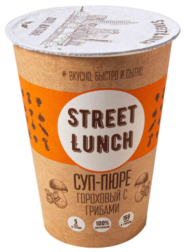 Суп-пюре гороховый Street Lunch с грибами #1