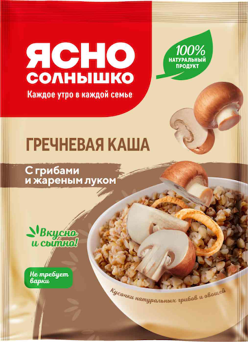 Каша гречневая Ясно Солнышко с грибами и жареным луком #1