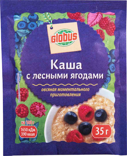 Каша овсяная Глобус с лесными ягодами #1