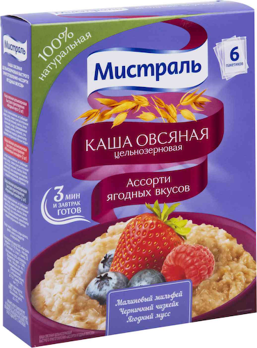 Каша овсяная Мистраль Ягодное ассорти #1