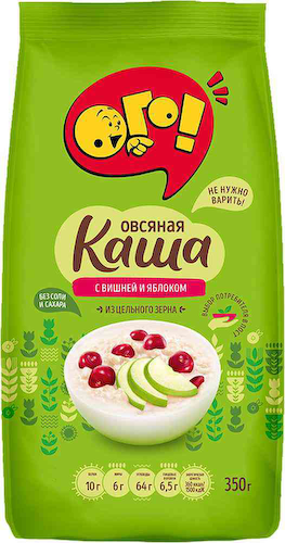 Каша овсяная Ого! с вишней и яблоком #1