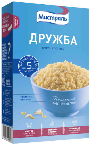 Хлопья быстрого приготовления Мистраль смесь Дружба #1