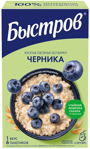 Хлопья овсяные Быстров Черника #1