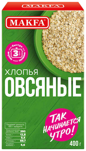 Хлопья овсяные Makfa #1