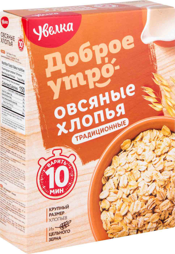 Хлопья овсяные Увелка Доброе утро Традиционные #1
