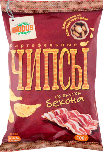 Чипсы картофельные Глобус со вкусом Бекона #1