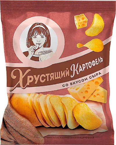 Чипсы картофельные Хрустящий картофель в ломтиках со вкусом Сыра #1