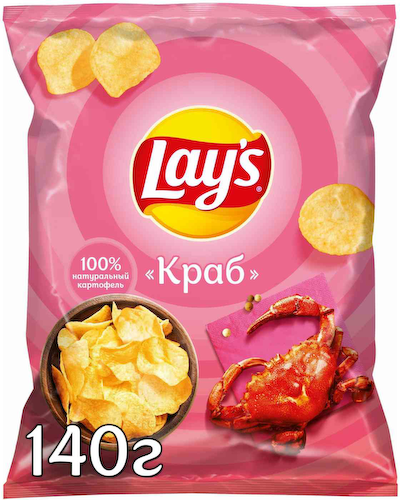 Чипсы картофельные Lay's Краб #1