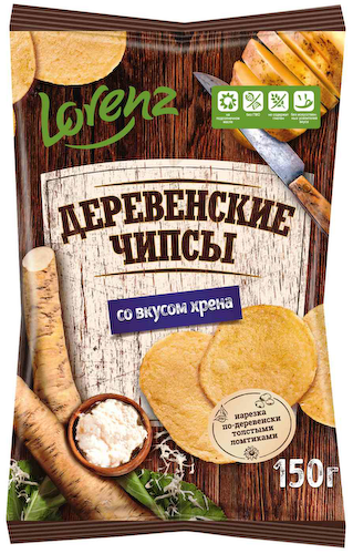 Чипсы картофельные Lorenz Деревенские Хрен #1