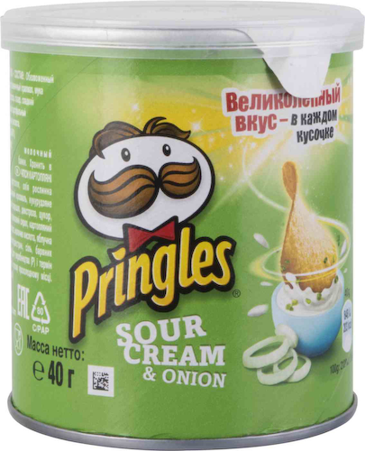 Чипсы картофельные Pringles со сметаной и луком #1