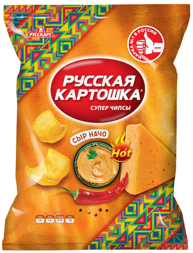 Чипсы картофельные Русская картошка Сыр Начо #1