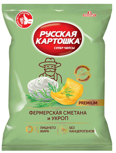Чипсы Русская картошка Сметана-укроп #1