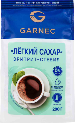 Подсластитель Garnec Лёгкий сахар Эритрит + Стевия #1