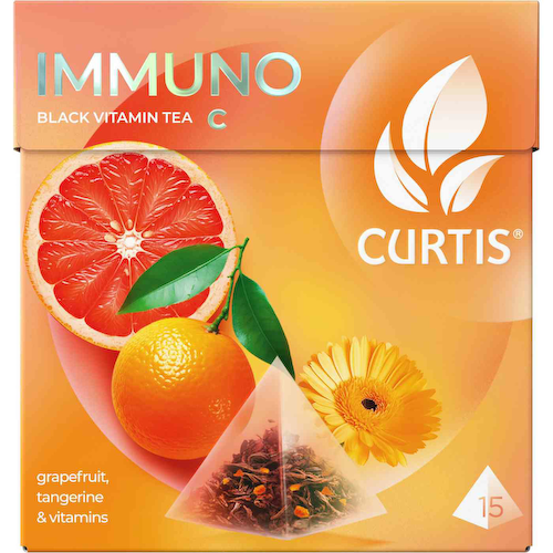 Чай чёрный Curtis Immuno Грейпфрут- лайм-мандарин + витамин С #1