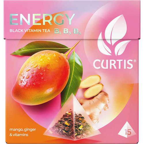 Чай чёрный Curtis Energy Имбирь-манго + витамины В1, В3, В5 #1
