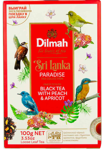 Чай чёрный  Dilmah Paradise персик и абрикос #1