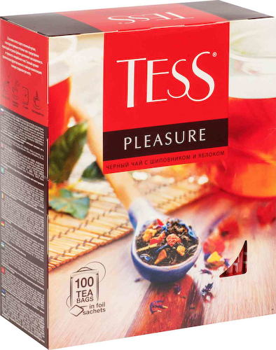 Чай чёрный Tess Pleasure с шиповником и яблоком #1