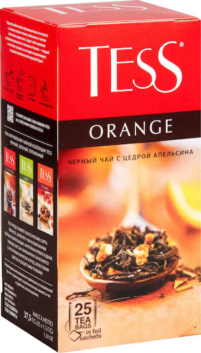 Чай чёрный Tess Orange с цедрой апельсина #1
