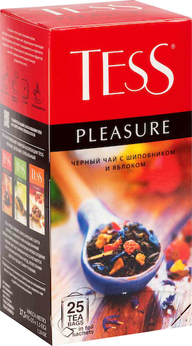 Чай чёрный Tess Pleasure с шиповником и яблоком #1