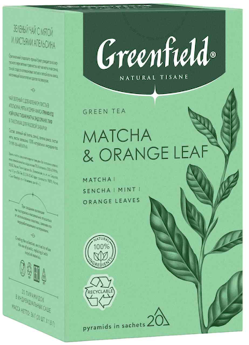 Чай зеленый Greenfield Matcha & Orange Leaf #1