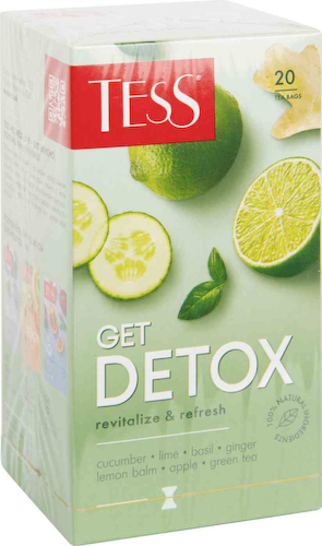 Чай зелёный Tess Get Detox с ароматом Лайма и Огурца #1