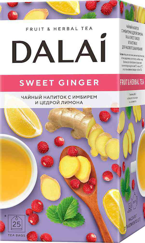 Чайный напиток Dalai Sweet Ginger с имбирем и цедрой лимона #1