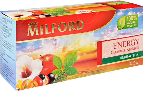 Чайный напиток фруктово-травяной Milford Energy Guarana-Karkade #1