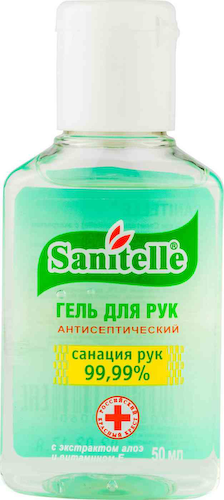Гель для рук антисептический Sanitelle с экстрактом алоэ и витамином Е #1