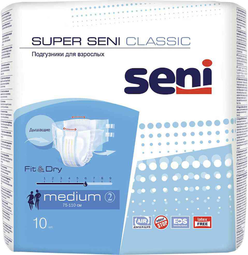 Подгузники для взрослых Super Seni Classic medium 2 (75-110 см) #1