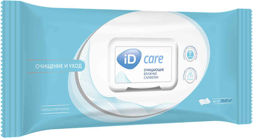 Влажные салфетки очищающие iD care Очищение и уход #1