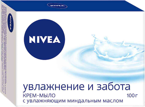 Крем-мыло Увлажнение и забота NIVEA с миндальным маслом #1