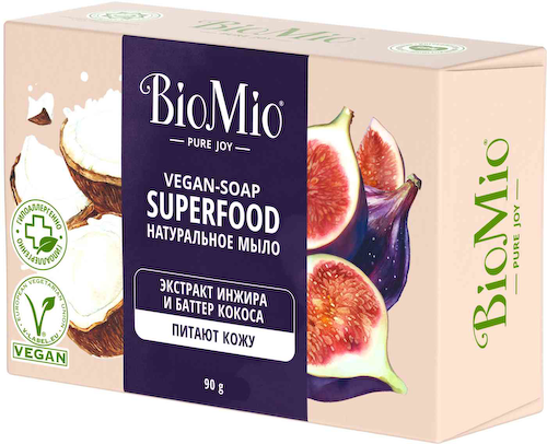 Мыло натуральное BioMio Superfood Экстракт инжира и баттер кокоса #1
