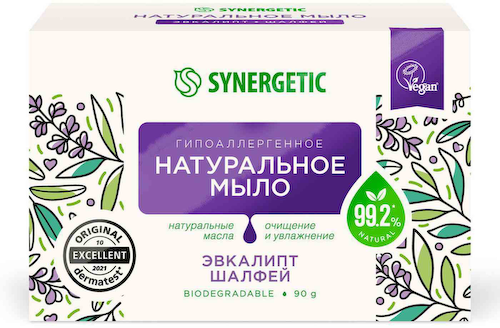 Мыло туалетное натуральное Synergetic Эвкалипт и Шалфей #1