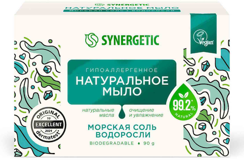 Мыло туалетное натуральное Synergetic Морская соль и Водоросли #1