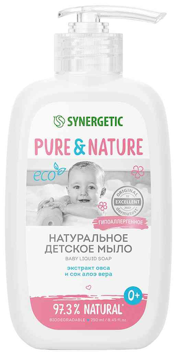 Жидкое мыло детское натуральное Synergetic Pure & Nature, с рождения #1