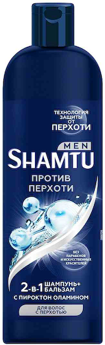 Шампунь + бальзам для волос с перхотью 2в1 Shamtu Men с пироктон оламином #1