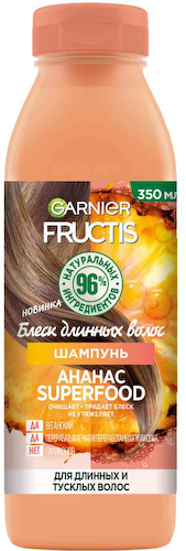 Шампунь для длинных и тусклых волос Garnier Fructis Ананас Superfood Блеск #1